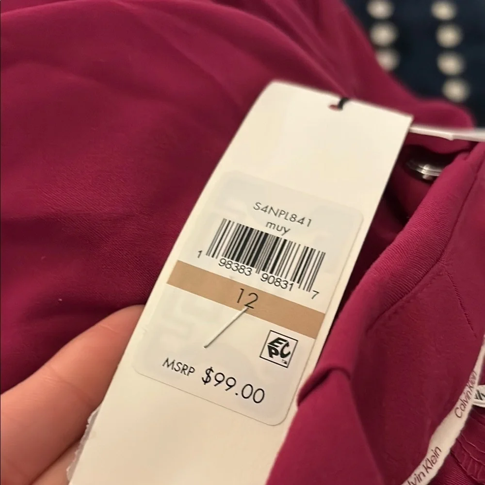Calvin Klein Pink Ankle Cropped Pants - Picture 4 of 4